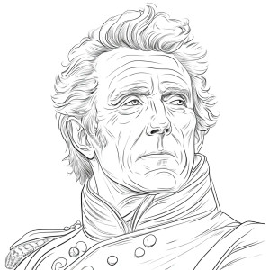 Andrew Jackson Portrait V2 Vinyl Car Decal Sticker – Waterproof & UV-Resistant 8"