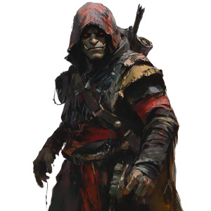 Scheming Orc Rogue Vinyl Car Decal Sticker – Waterproof & UV-Resistant 8"