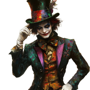 Mad Hatter Vinyl Car Decal Sticker – Waterproof & UV-Resistant 8" Mad Hatter Vinyl Car Decal Sticker – Waterproof & UV-Resistant 8"