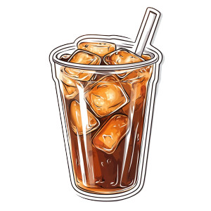 Iced Coffee Sticker Vinyl Car Decal Sticker – Waterproof & UV-Resistant 8" Iced Coffee Sticker Vinyl Car Decal Sticker – Waterproof & UV-Resistant 8"