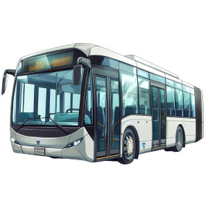 Modern Manga Bus Vinyl Car Decal Sticker – Waterproof & UV-Resistant 8"