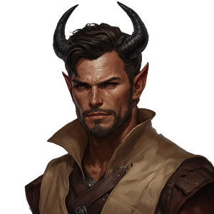 Tiefling Character Portrait Vinyl Car Decal Sticker – Waterproof & UV-Resistant 8"