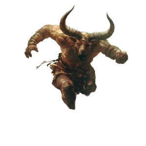 Fantasy Minotaur Kineticist Vinyl Car Decal Sticker – Waterproof & UV-Resistant 8"