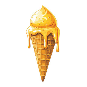 Melting Waffle Cone Vinyl Car Decal Sticker – Waterproof & UV-Resistant 8" Melting Waffle Cone Vinyl Car Decal Sticker – Waterproof & UV-Resistant 8"