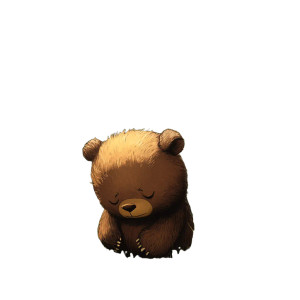 Sad Brown Bear V2 Vinyl Car Decal Sticker – Waterproof & UV-Resistant 8"