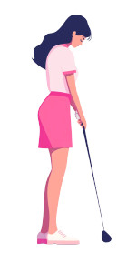 Woman Playing Golf Vinyl Car Decal Sticker – Waterproof & UV-Resistant 8"