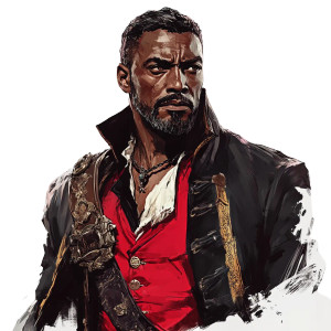 Pirate Captain Idris Vinyl Car Decal Sticker – Waterproof & UV-Resistant 8"