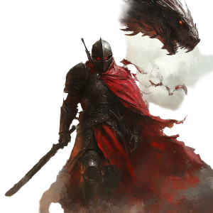 Crimson Death Knight Vinyl Car Decal Sticker – Waterproof & UV-Resistant 8"