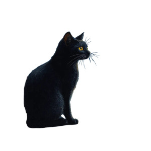 Black Cat Windowsill Vinyl Car Decal Sticker – Waterproof & UV-Resistant 8"