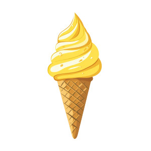 Vanilla Ice-Cream Cone Vinyl Car Decal Sticker – Waterproof & UV-Resistant 8"