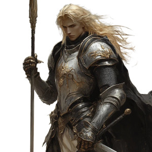 Blonde Knight Pike Vinyl Car Decal Sticker – Waterproof & UV-Resistant 8"
