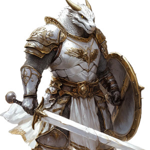 Dragonborn Paladin V16 Vinyl Car Decal Sticker – Waterproof & UV-Resistant 8"