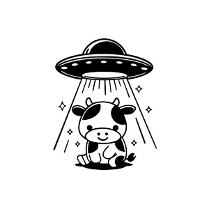 Kawaii Ufo Cow Vinyl Car Decal Sticker – Waterproof & UV-Resistant 8" Kawaii Ufo Cow Vinyl Car Decal Sticker – Waterproof & UV-Resistant 8"