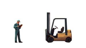 Warehouse Worker Illustration Vinyl Car Decal Sticker – Waterproof & UV-Resistant 8"