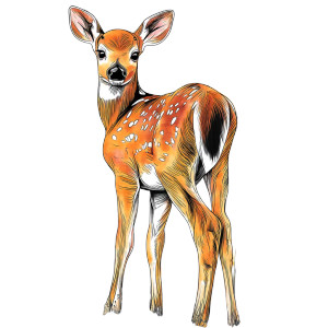 Stylized Fawn Illustration Vinyl Car Decal Sticker – Waterproof & UV-Resistant 8" Stylized Fawn Illustration Vinyl Car Decal Sticker – Waterproof & UV-Resistant 8"
