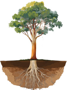 Gum Tree Cross Section Vinyl Car Decal Sticker – Waterproof & UV-Resistant 8"