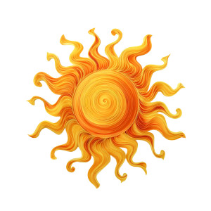 Summer Sun Vinyl Car Decal Sticker – Waterproof & UV-Resistant 8"