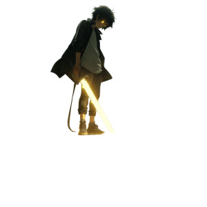 Mysterious Anime Swordsman V2 Vinyl Car Decal Sticker – Waterproof & UV-Resistant 8"