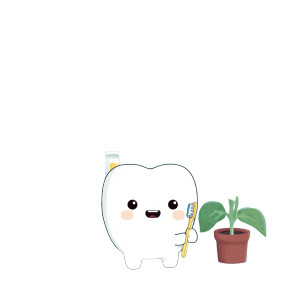 Cartoon Brushing Teeth Vinyl Car Decal Sticker – Waterproof & UV-Resistant 8"