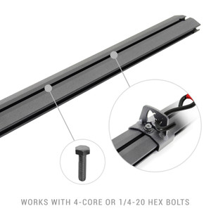 Go Rhino XRS 4-CORE Bed Cargo Rack Side Rails | Customizable Length, Easy Installation, Textured Black Finish