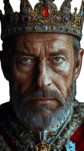 Photorealistic King Vinyl Car Decal Sticker – Waterproof & UV-Resistant 8"