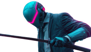 Cyberpunk Warrior V9 Vinyl Car Decal Sticker – Waterproof & UV-Resistant 8"