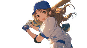 Baseball Girl Swing Vinyl Car Decal Sticker – Waterproof & UV-Resistant 8"