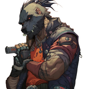 Cyberpunk Scoundrel Vinyl Car Decal Sticker – Waterproof & UV-Resistant 8"