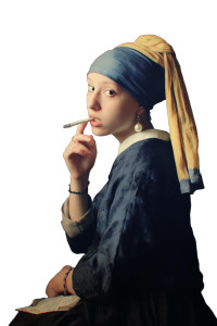 Girl Smoking Joint V2 Vinyl Car Decal Sticker – Waterproof & UV-Resistant 8"