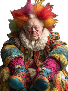 Sad Clown Man Vinyl Car Decal Sticker – Waterproof & UV-Resistant 8"