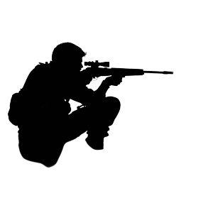 Ww2 Sniper Silhouette Vinyl Car Decal Sticker – Waterproof & UV-Resistant 8"