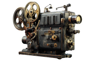 Vintage Film Projector Vinyl Car Decal Sticker – Waterproof & UV-Resistant 8"