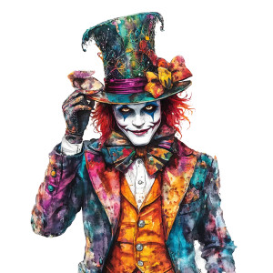Mad Hatter Halloween Vinyl Car Decal Sticker – Waterproof & UV-Resistant 8"