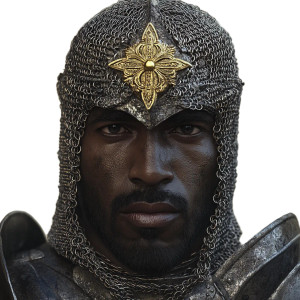 Medieval Warrior Portrait V4 Vinyl Car Decal Sticker – Waterproof & UV-Resistant 8"