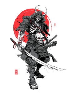 Samurai Tattoo Design V42 Vinyl Car Decal Sticker – Waterproof & UV-Resistant 8"
