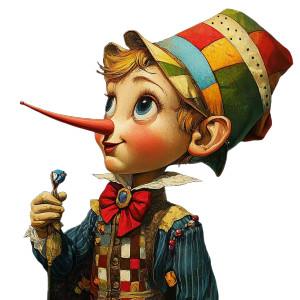 Cheerful Pinnocchio Vinyl Car Decal Sticker – Waterproof & UV-Resistant 8"