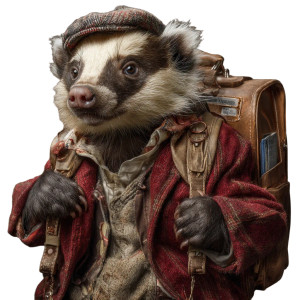 Honey Badger Kid Vinyl Car Decal Sticker – Waterproof & UV-Resistant 8"