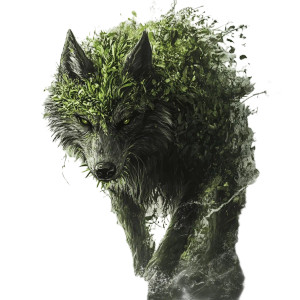 Elemental Wolf Vinyl Car Decal Sticker – Waterproof & UV-Resistant 8"