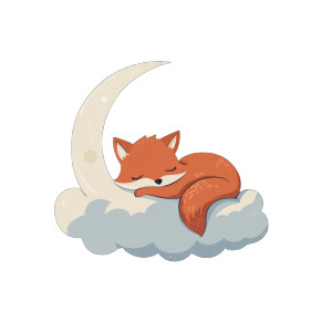 Sleeping Animal Logo Vinyl Car Decal Sticker – Waterproof & UV-Resistant 8"