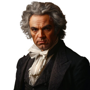 Beethoven Portrait V7 Vinyl Car Decal Sticker – Waterproof & UV-Resistant 8"