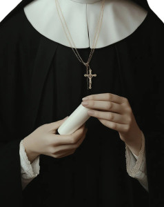 Nun'S Wrist With Cross Vinyl Car Decal Sticker – Waterproof & UV-Resistant 8"