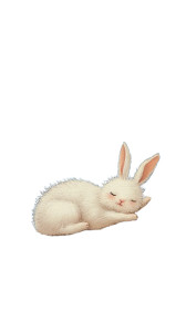 Sleeping Moon Rabbit V5 Vinyl Car Decal Sticker – Waterproof & UV-Resistant 8"