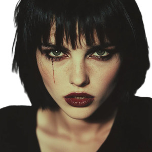 Goth Rock Portrait Vinyl Car Decal Sticker – Waterproof & UV-Resistant 8"