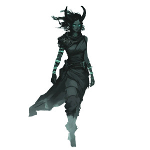 Tiefling Wizard V5 Vinyl Car Decal Sticker – Waterproof & UV-Resistant 8"