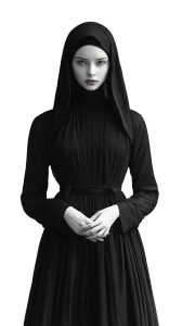 Beautiful Nun V6 Vinyl Car Decal Sticker – Waterproof & UV-Resistant 8"