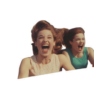 Happy Roller Coaster Riders Vinyl Car Decal Sticker – Waterproof & UV-Resistant 8"