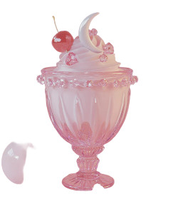 Jeweled Ice Cream Sundae Vinyl Car Decal Sticker – Waterproof & UV-Resistant 8"