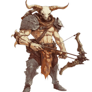 Armored Demon Archer Vinyl Car Decal Sticker – Waterproof & UV-Resistant 8"