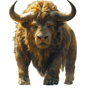 Bull-Lion Hybrid Vinyl Car Decal Sticker – Waterproof & UV-Resistant 8"