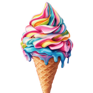Colorful Icecream Art Vinyl Car Decal Sticker – Waterproof & UV-Resistant 8"